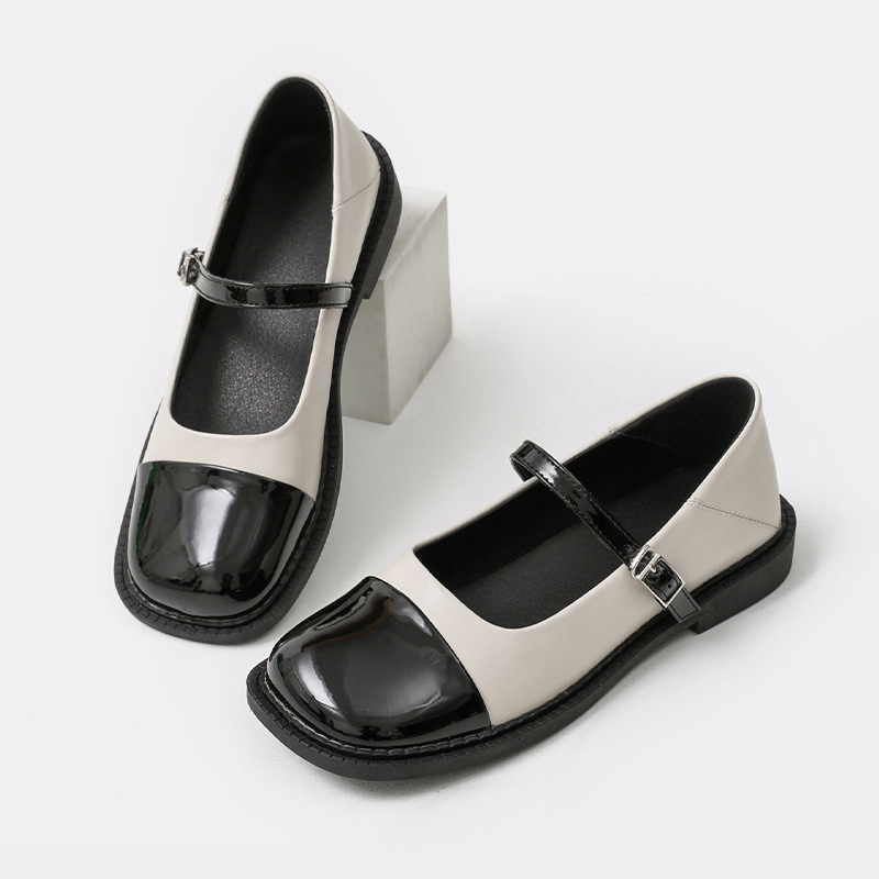 Shizhibao Giày Mary Jane girly Đế Dày Phong Cách Đại Học Thời Trang Mùa Thu Nhẹ Nhàng Cho Nữ