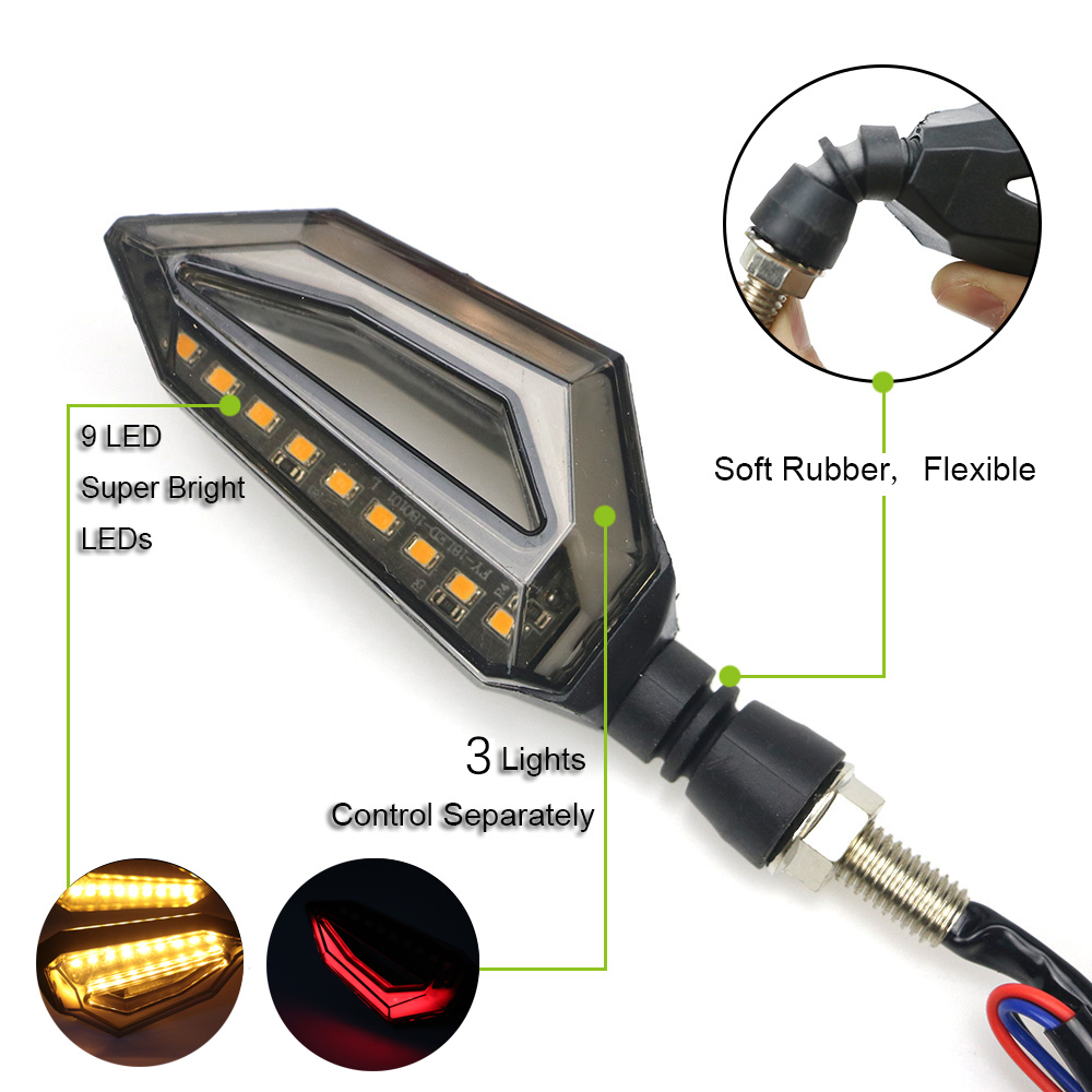 Đèn Xi Nhan 12 Bóng LED Cho Xe Harley Cruiser Honda Kawasaki BMW Yamaha