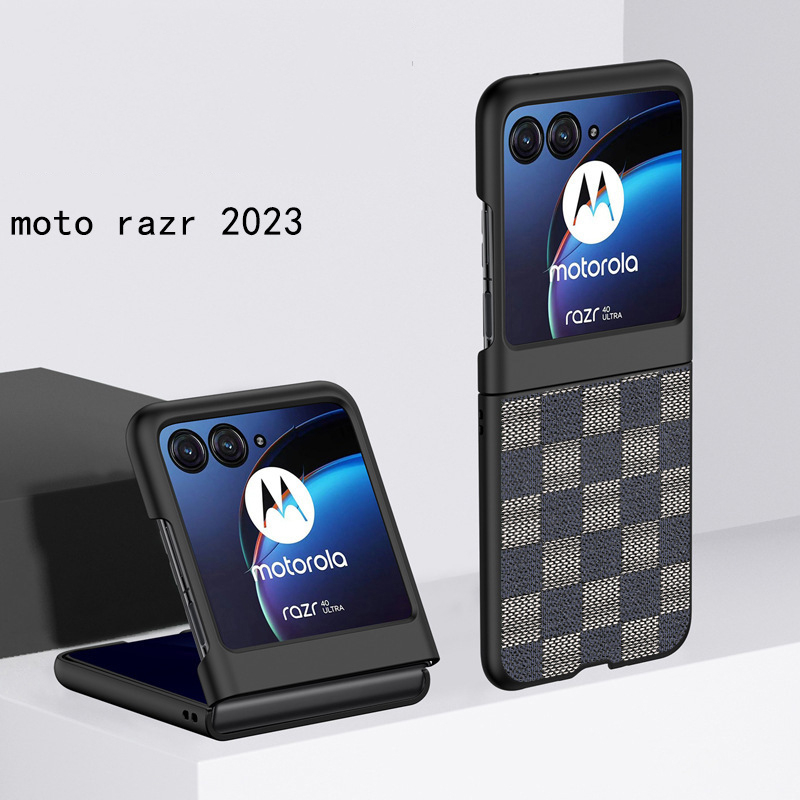 Ốp Điện Thoại Da Cứng In Họa Tiết Kẻ Ô Cho Motorola Razr 40 Ultra Moto Razr 40 Ultra