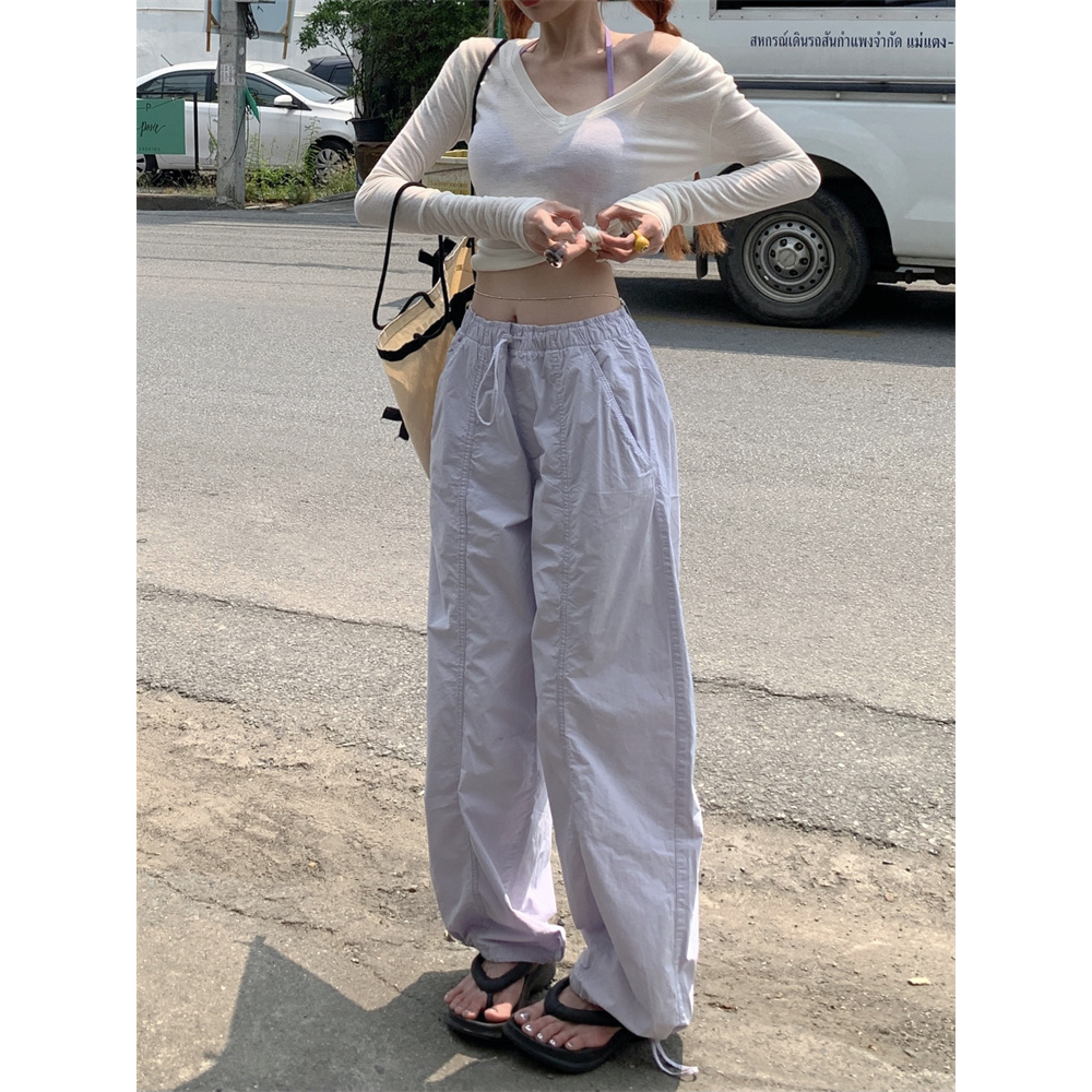 Quần Dài Dáng Rộng Thiết Kế Đơn Giản Thoải Mái Hợp Thời Trang