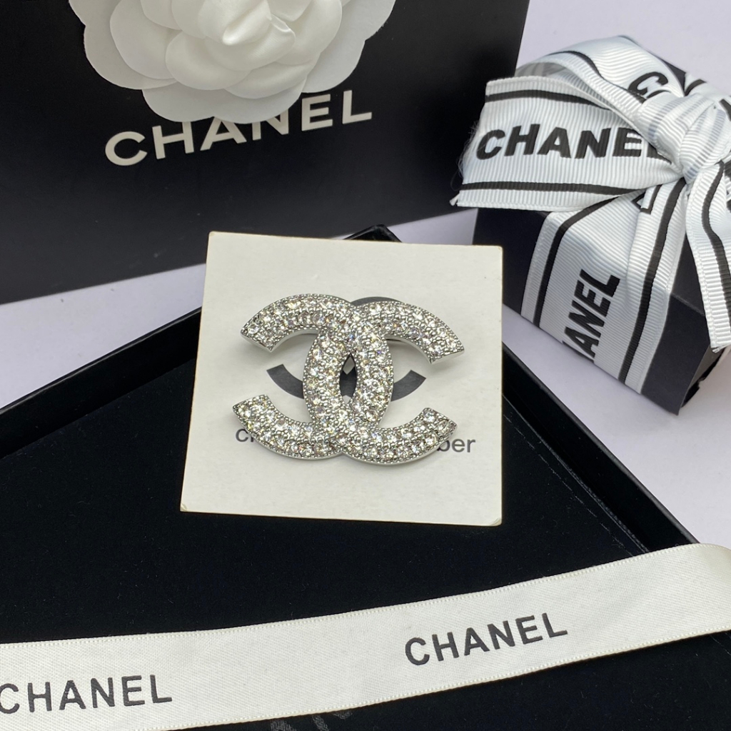 Mới Trâm Cài Áo Hình Hai Chữ C Đính Đá Thời Trang