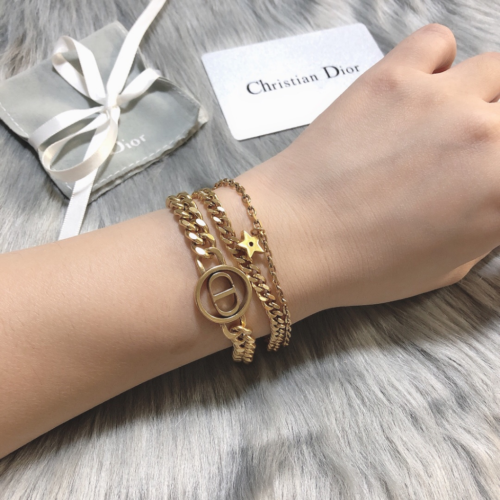 Bộ Vòng cổ + Bông Tai + Vòng Tay Hai Lớp Bằng Bạc Sterling 925 Hình Ngôi Sao