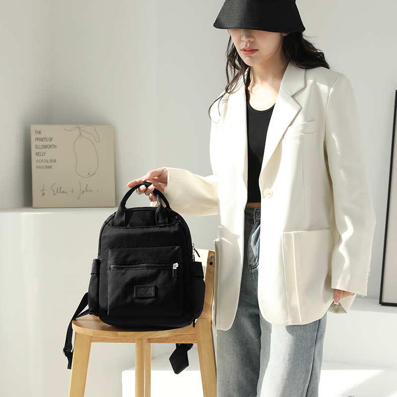 Ba Lô nylon Chống Thấm Nước Màu Sắc Đơn Giản