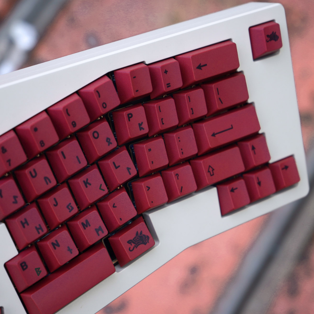 Nút Bàn Phím PBT Nhuộm Màu Đỏ Tùy Chỉnh Cho Phím Cherry Profile