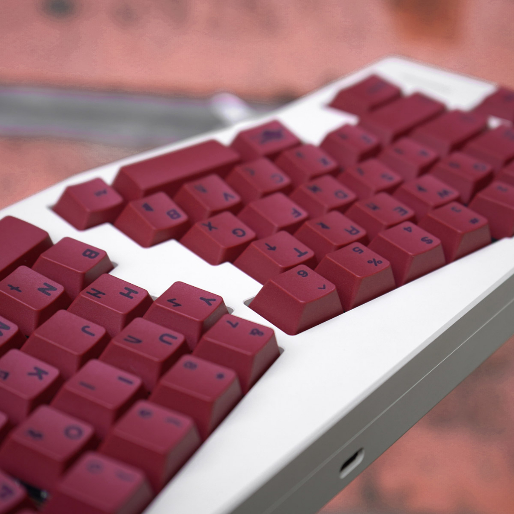Nút Bàn Phím PBT Nhuộm Màu Đỏ Tùy Chỉnh Cho Phím Cherry Profile