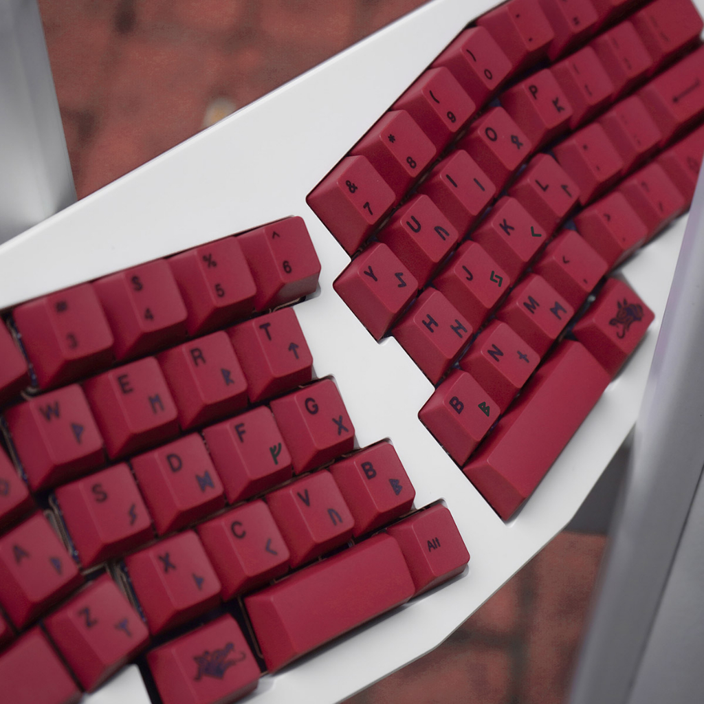 Nút Bàn Phím PBT Nhuộm Màu Đỏ Tùy Chỉnh Cho Phím Cherry Profile