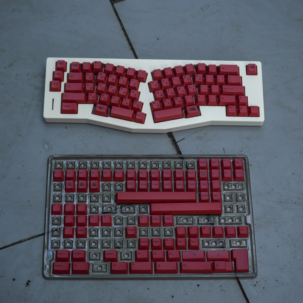 Nút Bàn Phím PBT Nhuộm Màu Đỏ Tùy Chỉnh Cho Phím Cherry Profile