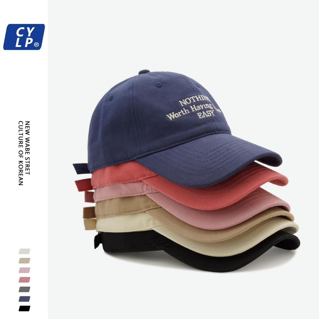 Mũ Lưỡi Trai Mềm Thêu Chữ Đơn Giản Thời Trang Cho Cặp Đôi