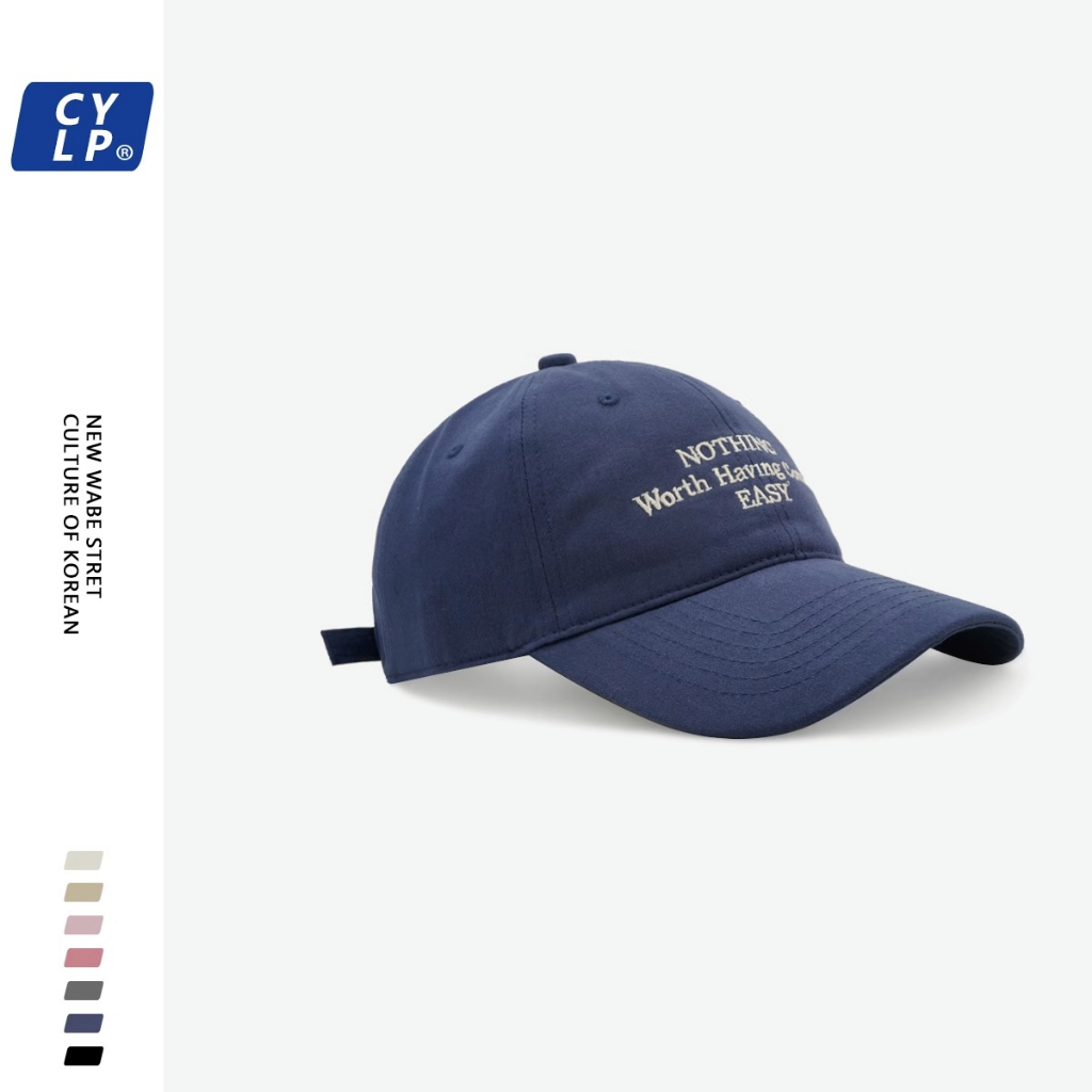 Mũ Lưỡi Trai Mềm Thêu Chữ Đơn Giản Thời Trang Cho Cặp Đôi