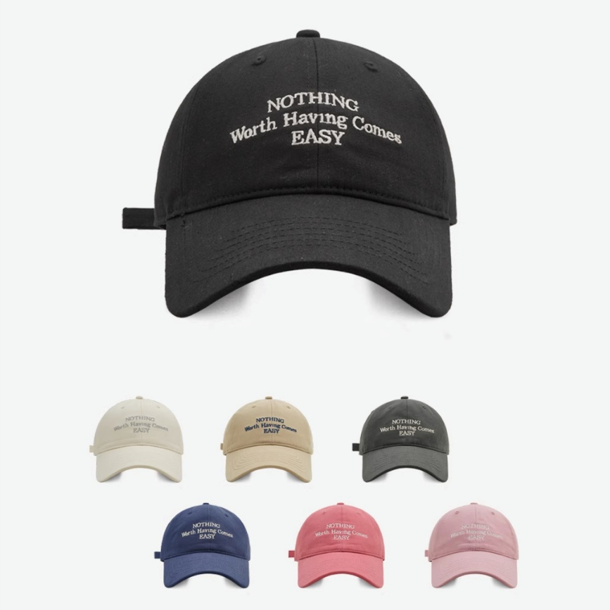 Mũ Lưỡi Trai Mềm Thêu Chữ Đơn Giản Thời Trang Cho Cặp Đôi