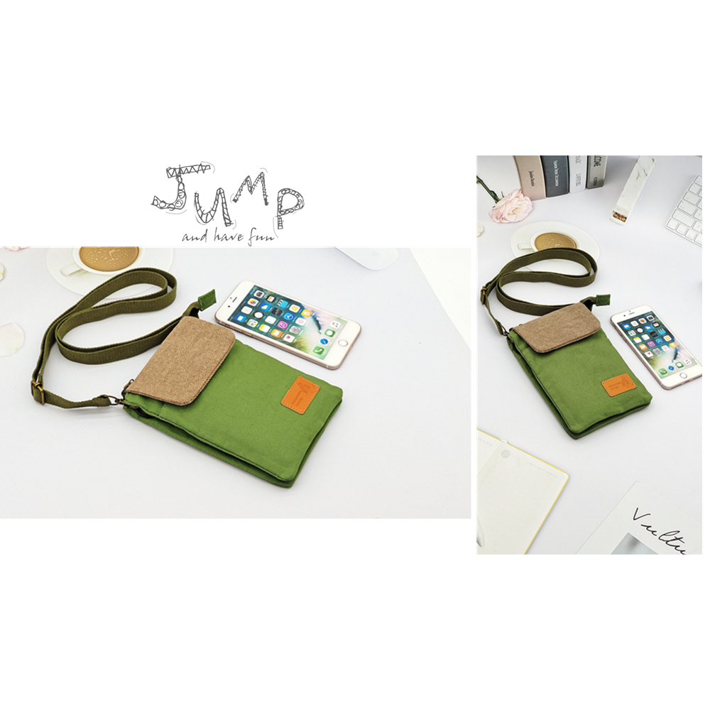 Túi Vải Đeo Chéo Đựng Điện Thoại / Chìa Khóa Đa Năng Thời Trang Cho Nam Và Nữ