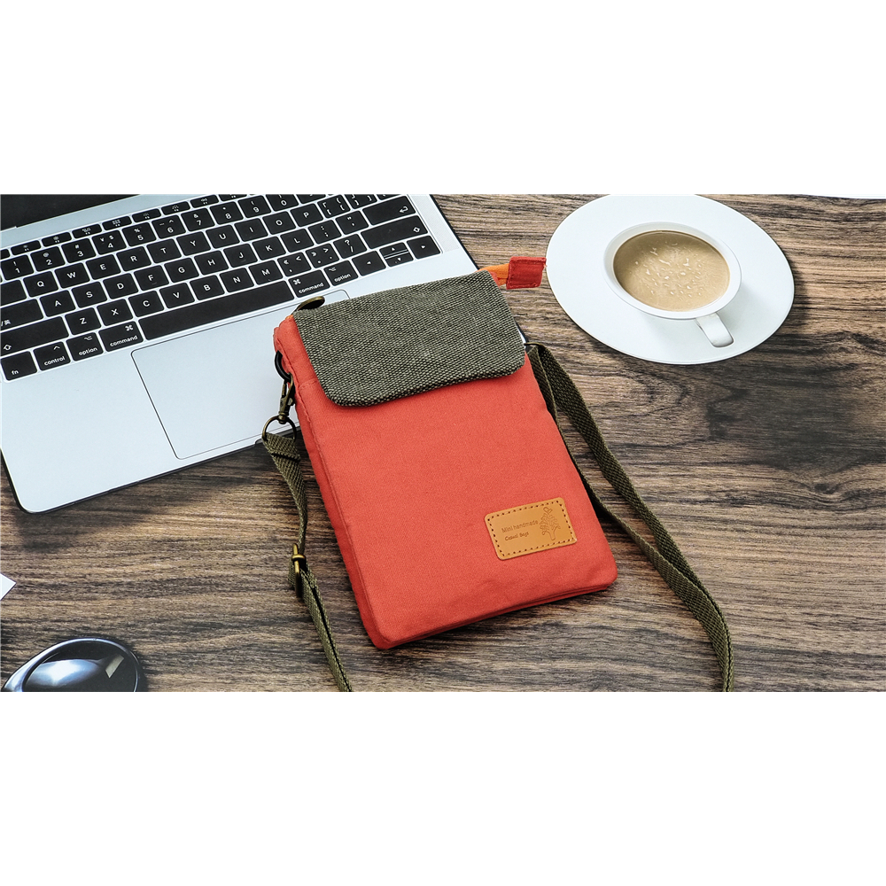 Túi Vải Đeo Chéo Đựng Điện Thoại / Chìa Khóa Đa Năng Thời Trang Cho Nam Và Nữ