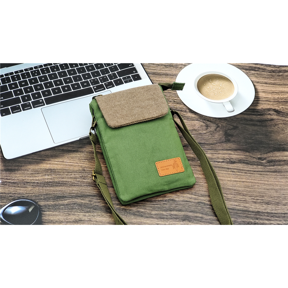 Túi Vải Đeo Chéo Đựng Điện Thoại / Chìa Khóa Đa Năng Thời Trang Cho Nam Và Nữ