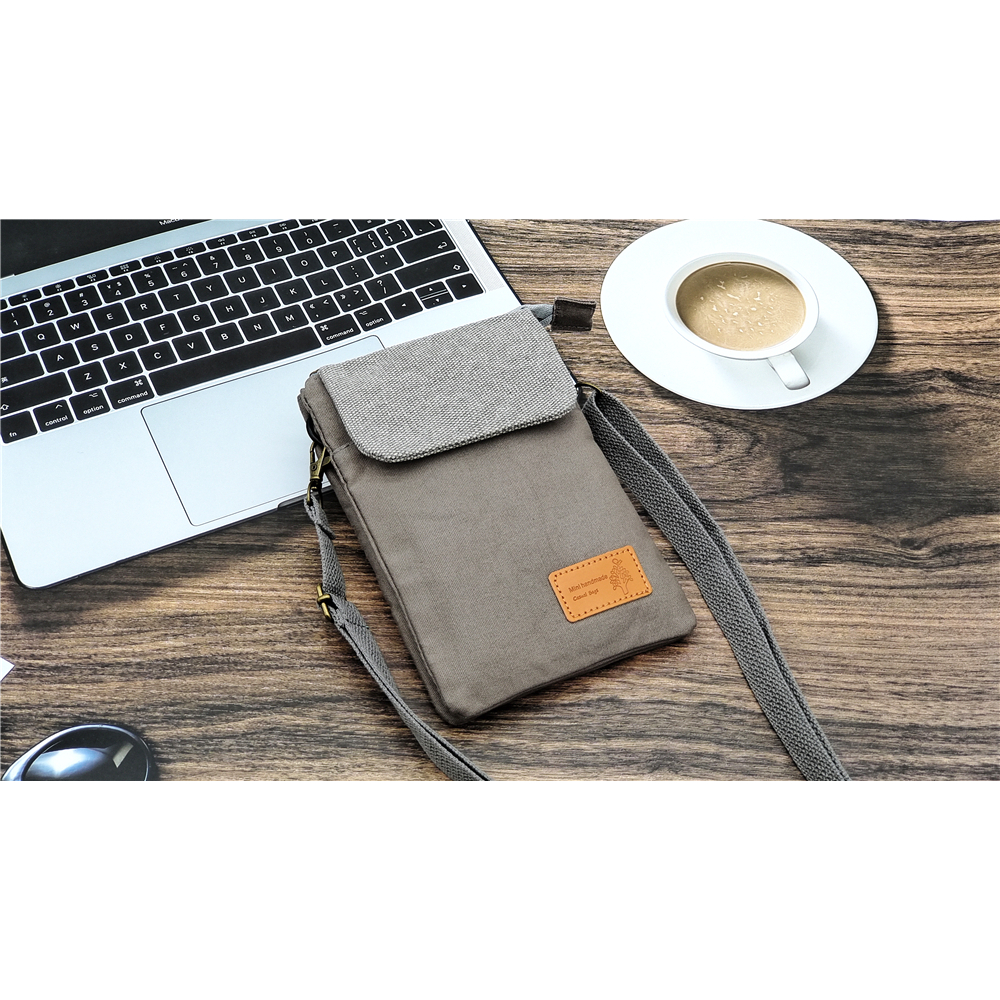 Túi Vải Đeo Chéo Đựng Điện Thoại / Chìa Khóa Đa Năng Thời Trang Cho Nam Và Nữ