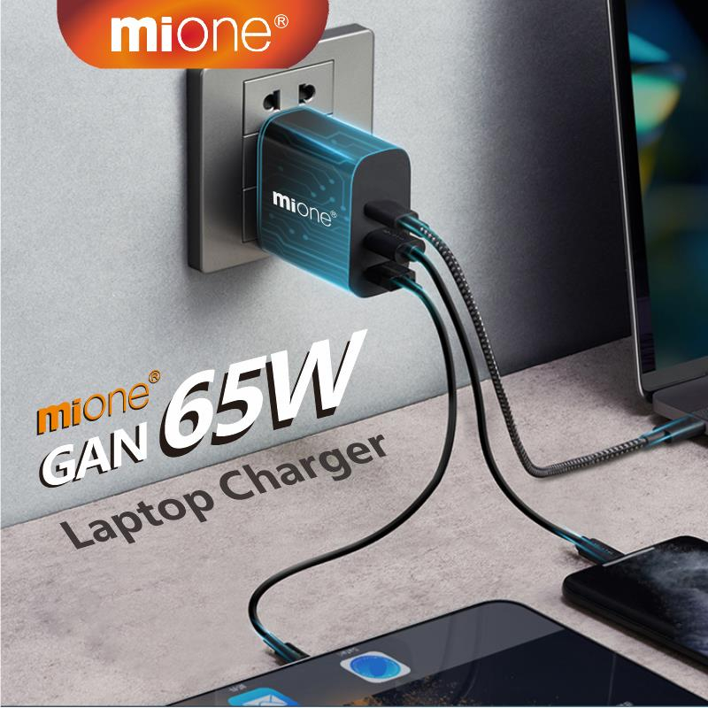 Bộ Sạc Nhanh 65W Mione  Laptop Type C 65W Cho NoteBook MagBook 60W 100W iP 12 13 14 Pro Max Samsung