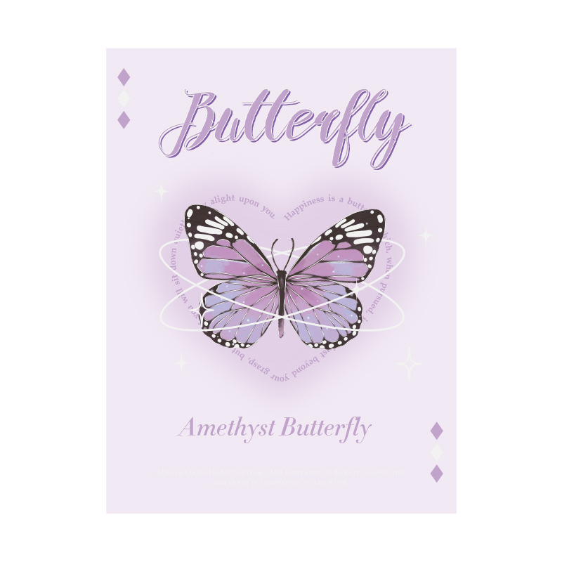 Cuốn album ảnh bìa cứng họa tiết bướm màu laser xinh xắn