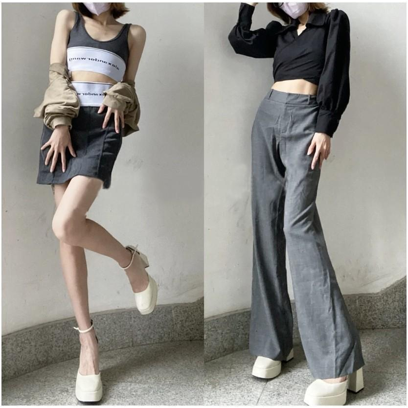 Giày Cao Gót Đế Dày Mũi Vuông Phong Cách retro Pháp Cho Nữ