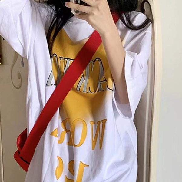 Jiashucheng Áo Thun Nữ Ngắn Tay Cổ Tròn Thời Trang Hàn