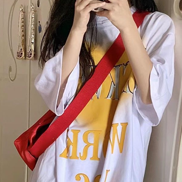 Jiashucheng Áo Thun Nữ Ngắn Tay Cổ Tròn Thời Trang Hàn