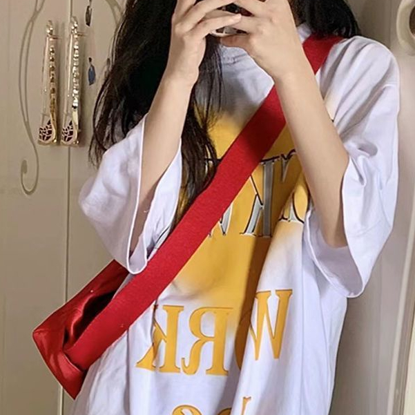 Jiashucheng Áo Thun Nữ Ngắn Tay Cổ Tròn Thời Trang Hàn