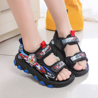 Giày Sandal Thể Thao Đế Mềm Họa Tiết Ultraman Dạ Quang Thời Trang Mùa Hè Dành Cho Trẻ