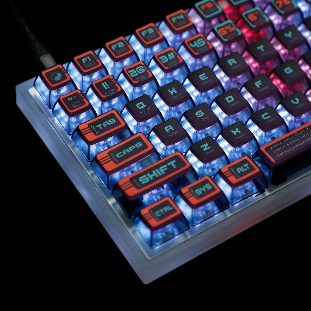 Bàn Phím 116 Phím YMDK PBT Màu Đỏ Khói Dành Cho Bàn Phím Cơ MX 104 96 87 84 68