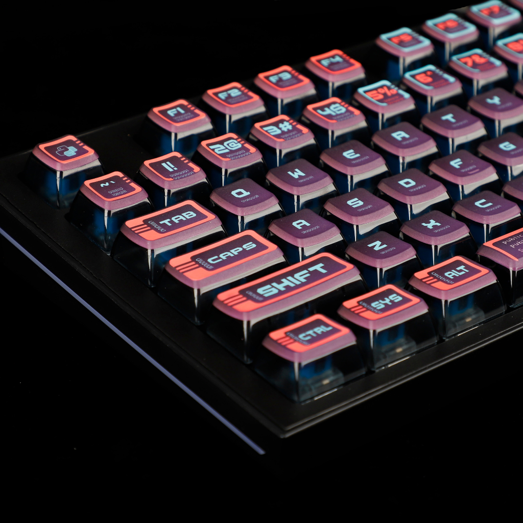 Bàn Phím 116 Phím YMDK PBT Màu Đỏ Khói Dành Cho Bàn Phím Cơ MX 104 96 87 84 68