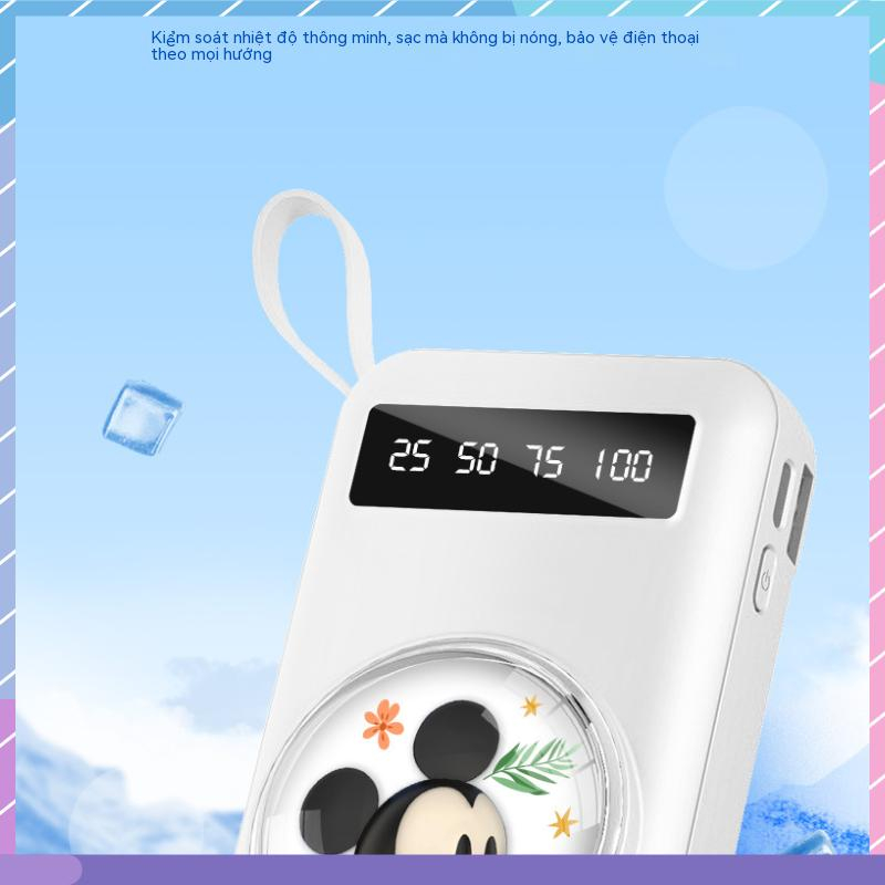 Pin Sạc Dự Phòng Disney 10000mAh 3 Dây Đa Năng Dễ Thương Cho Samsung / Xiaomi / oppo / vivo
