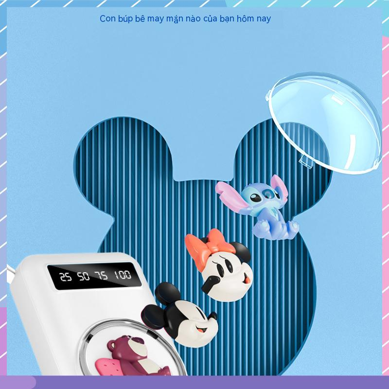 Pin Sạc Dự Phòng Disney 10000mAh 3 Dây Đa Năng Dễ Thương Cho Samsung / Xiaomi / oppo / vivo
