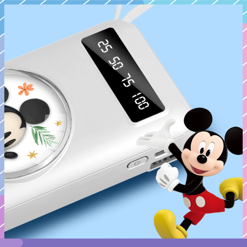 Pin Sạc Dự Phòng Disney 10000mAh 3 Dây Đa Năng Dễ Thương Cho Samsung / Xiaomi / oppo / vivo