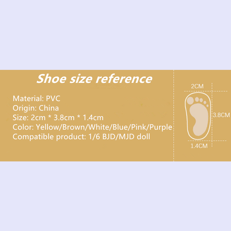 1 Đôi Giày Chất Liệu PVC Cho Búp Bê BJD30 CM  1 / 6
