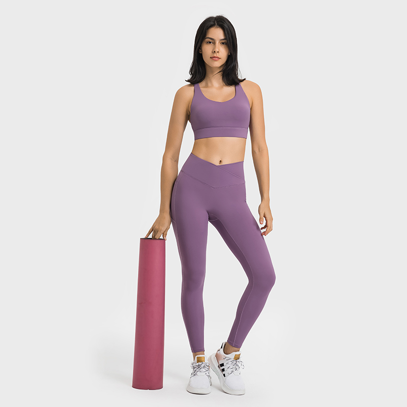 Áo Ngực Thể Thao Dây Chéo Lưng Hỗ Trợ Tập Yoga Màu Tím Bạc Hà Xanh Lá Trắng