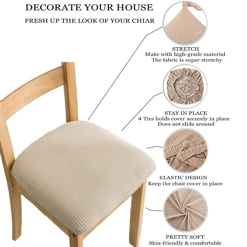 Vỏ Bọc Ghế Ngồi Bàn Ăn Co Giãn Chống Thấm Nước Tiện Dụng