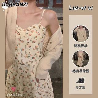 Đầm hoa DUOHANZI kiểu Pháp mới cho nữ