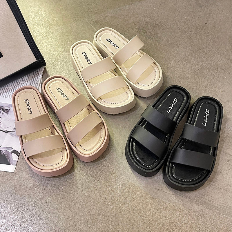 Xăng đan Da Đế Dày Mềm Không Trượt Thoải Mái Thời Trang Mùa Hè Phong Cách Hàn Quốc Cho Nữ