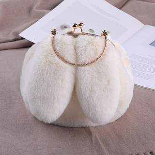 Túi Nữ Hàn Quốc Thu Đông Dễ Thương Thỏ Tóc Lông Thú Lớn Thời Trang Sang Trọng Tay Đơn Giản