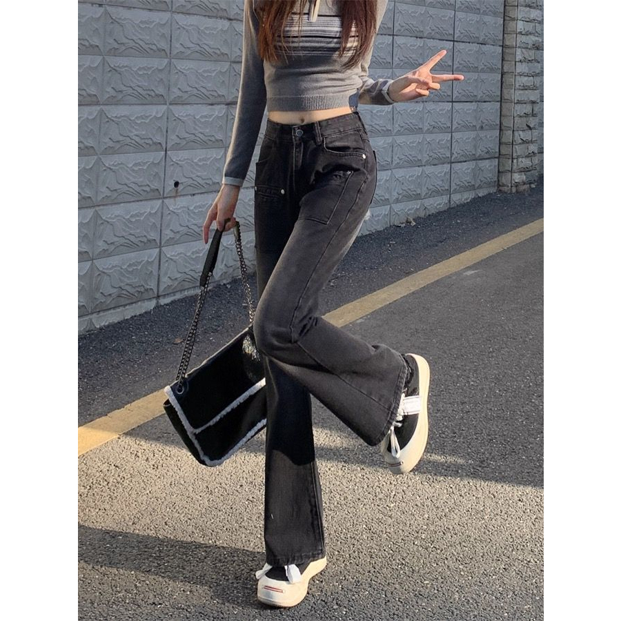 Enjoy Freedom Quần Jeans Ống Loe Thời Trang Hàn Quốc Sành Điệu Dành Cho Nữ | BigBuy360 - bigbuy360.vn
