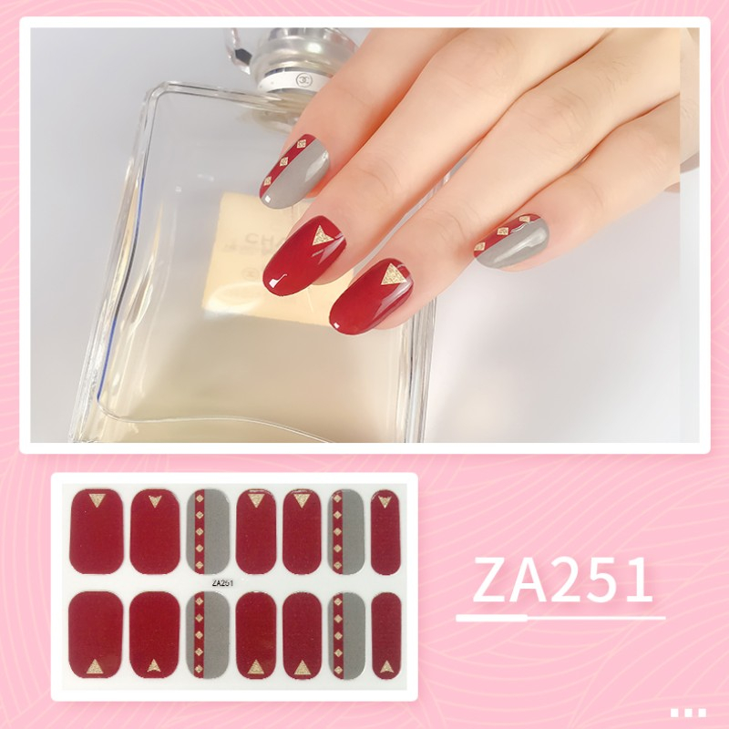 Bộ 14 Miếng Dán Móng Tay ZA4 Trong Suốt Họa Tiết Da Báo Màu Gradient Chống Nước Không Độc Hại