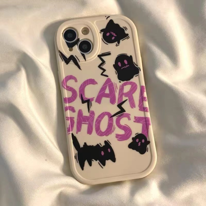 Ốp Điện Thoại In Hình Ma Trắng Đen Cho Huawei Y9 Y7 Y7a Y6P nova 8 7i 5i 5Pro P20 30Pro P30lite