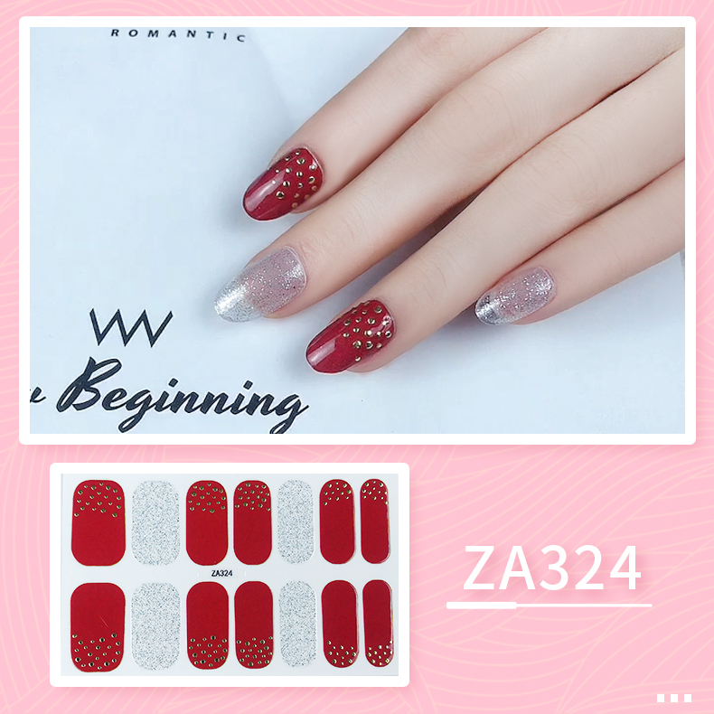 Bộ 14 Miếng Dán Móng Tay ZA5 Trong Suốt Họa Tiết Da Báo Màu Gradient Chống Nước Không Độc Hại