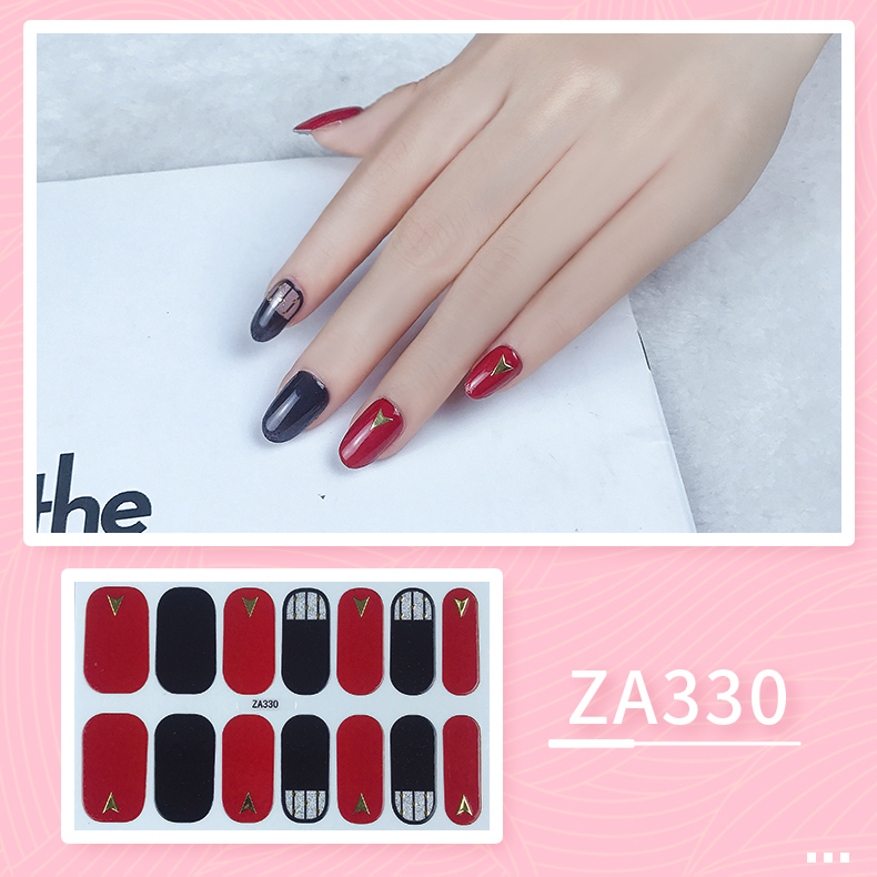 Bộ 14 Miếng Dán Móng Tay ZA5 Trong Suốt Họa Tiết Da Báo Màu Gradient Chống Nước Không Độc Hại