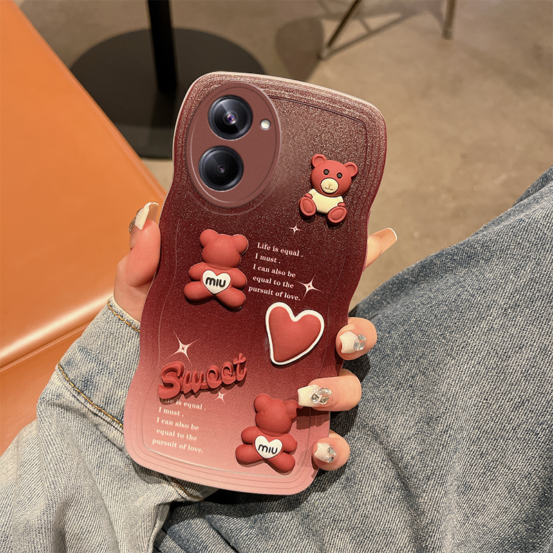 Ốp Điện Thoại Mềm Chống Sốc Họa Tiết Dễ Thương Cho realme 10 6 7i 8i 3 c3 C17 narzo 50a 50 5 pro ốp lưng
