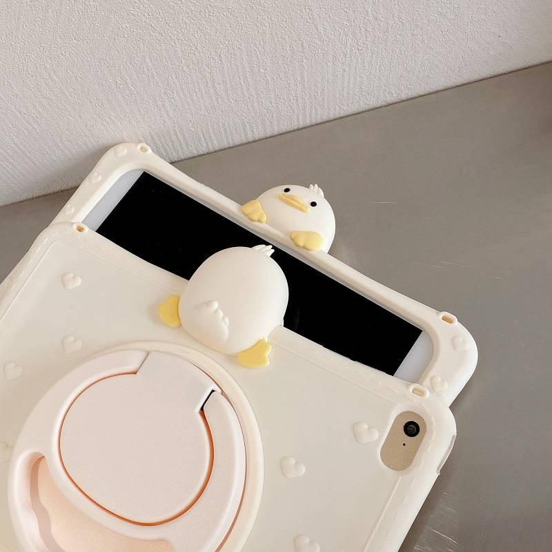 Bao Da Máy Tính Bảng Bảo Vệ Toàn Diện 360 Độ Hình Vịt Cho iPad Air 1 2 3 4 iPad 9th 10th 10.9 Mini Pro 7.9 2020 2018 Ốp