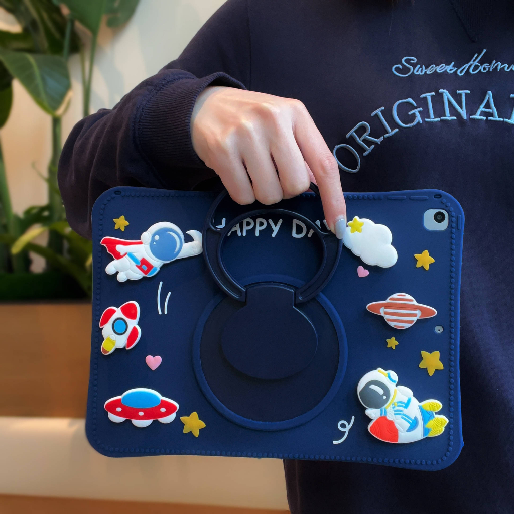 Ốp Máy Tính Bảng Xoay 360 Độ Hình Phi Hành Gia Cho iPad Air 1 2 3 4 iPad 9th 10th 10.9 Mini Pro 7.9 2020 2018