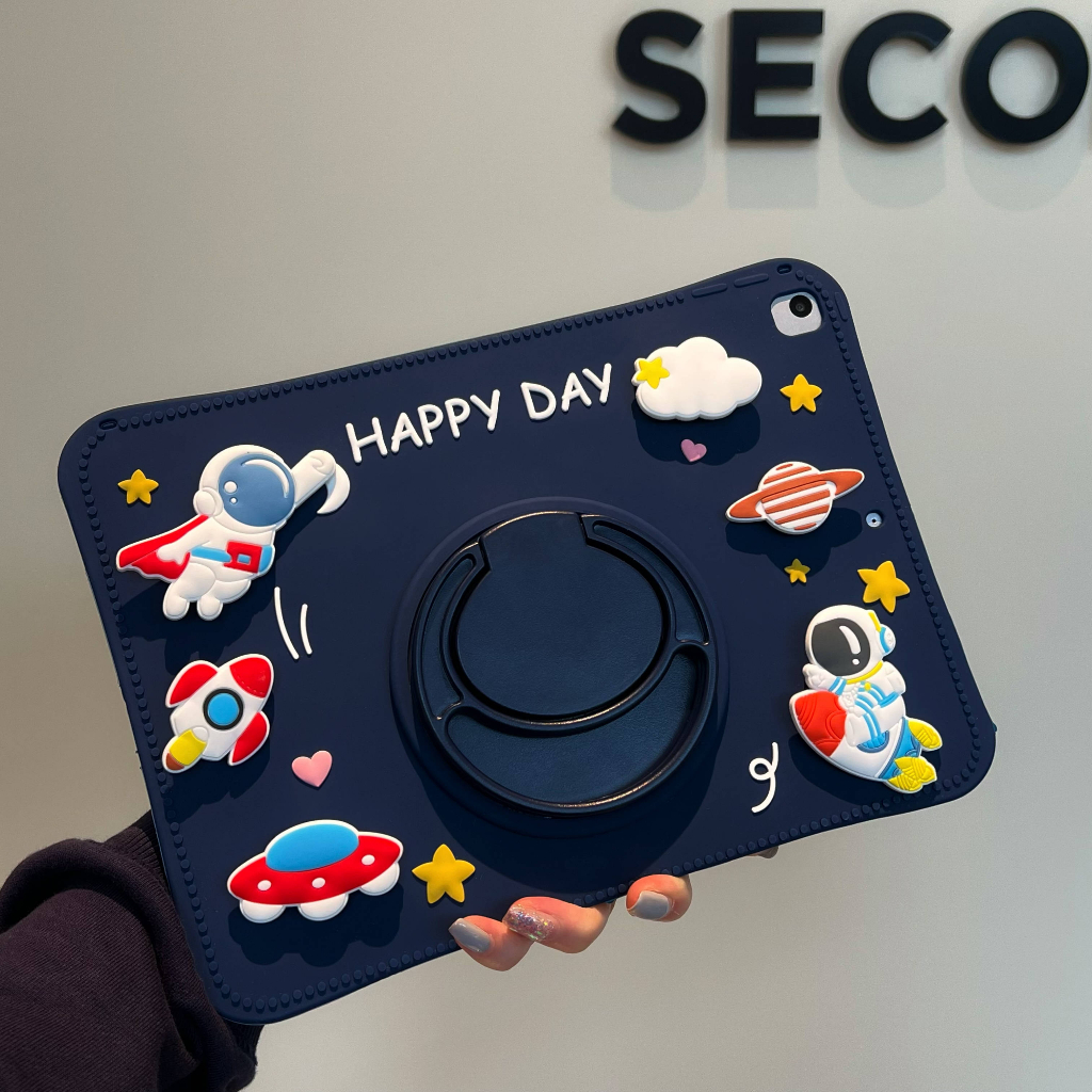 Ốp Máy Tính Bảng Xoay 360 Độ Hình Phi Hành Gia Cho iPad Air 1 2 3 4 iPad 9th 10th 10.9 Mini Pro 7.9 2020 2018