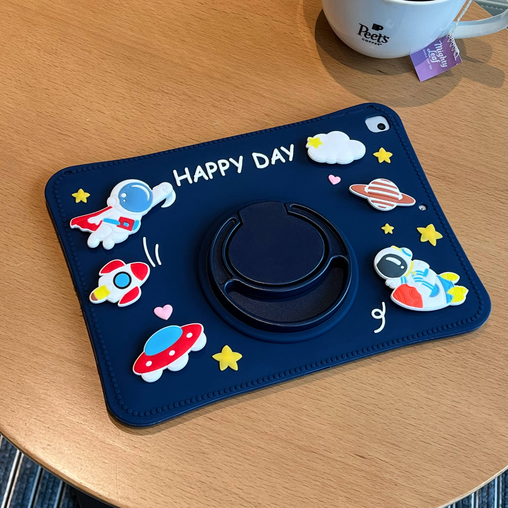 Ốp Máy Tính Bảng Xoay 360 Độ Hình Phi Hành Gia Cho iPad Air 1 2 3 4 iPad 9th 10th 10.9 Mini Pro 7.9 2020 2018