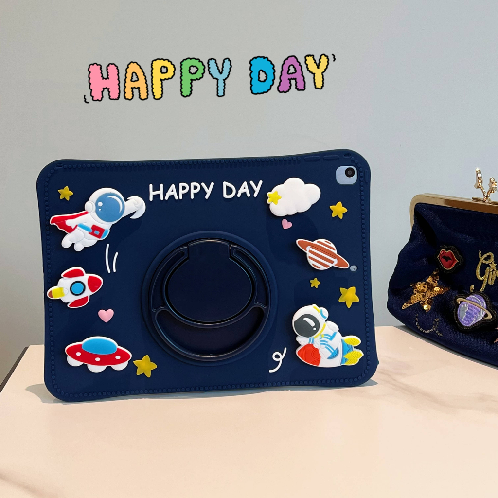 Ốp Máy Tính Bảng Xoay 360 Độ Hình Phi Hành Gia Cho iPad Air 1 2 3 4 iPad 9th 10th 10.9 Mini Pro 7.9 2020 2018