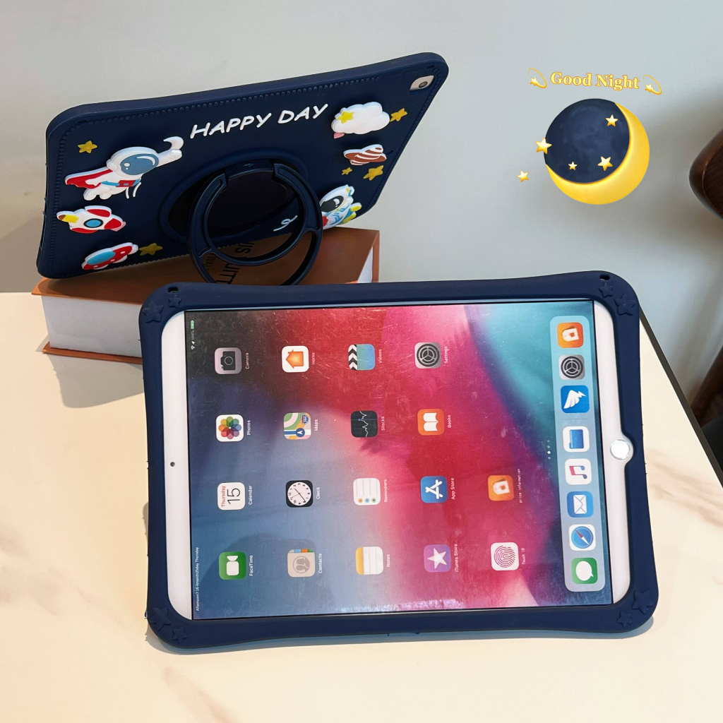 Ốp Máy Tính Bảng Xoay 360 Độ Hình Phi Hành Gia Cho iPad Air 1 2 3 4 iPad 9th 10th 10.9 Mini Pro 7.9 2020 2018