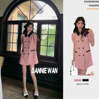 DannieWan váy Đầm váy nữ Cổ vũ phong thủy nhỏ cổ búp bê khí chất A22M1T4