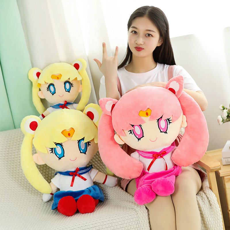 Thú Nhồi Bông Hình Thủy Thủ Mặt Trăng Tsukino Usagi Chiba Mamoru 25cm Trang Trí Ghế Sofa